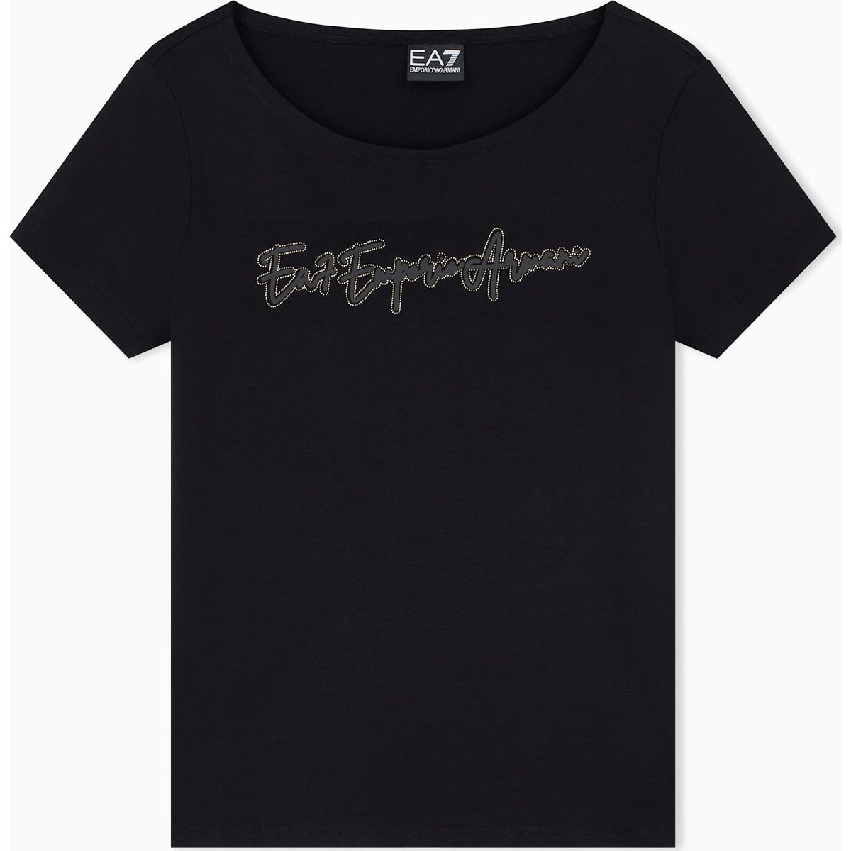 EA7 Train Logo Series W Handwritten Tee SS Crossover - Train Logo Series W Handwritten Tee SS Crossover black (UC001) S 7W001403 AF10373-UC001-S