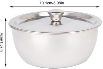Friendly Fresh Finds Stainless Steel Steamed Egg Bowl With Lids Premium Kitchen Tableware For Desserts, Soups, Rice Noodles & More s