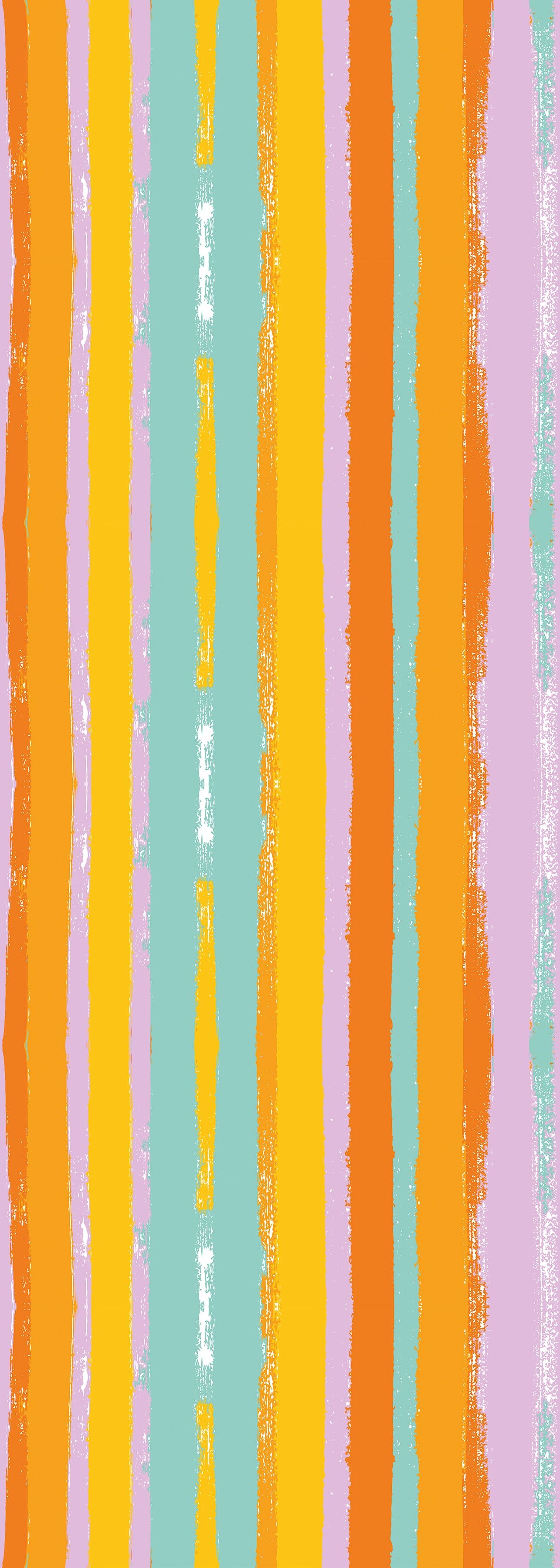 Vinyltapete QUEENCE "Streifen-Bunt", bunt, B:0,9m L:2,5m, Vinyl, Tapeten, Vinyltapete, 90x250cm, selbstklebend, kinderleichte Anbringung,, Sticker