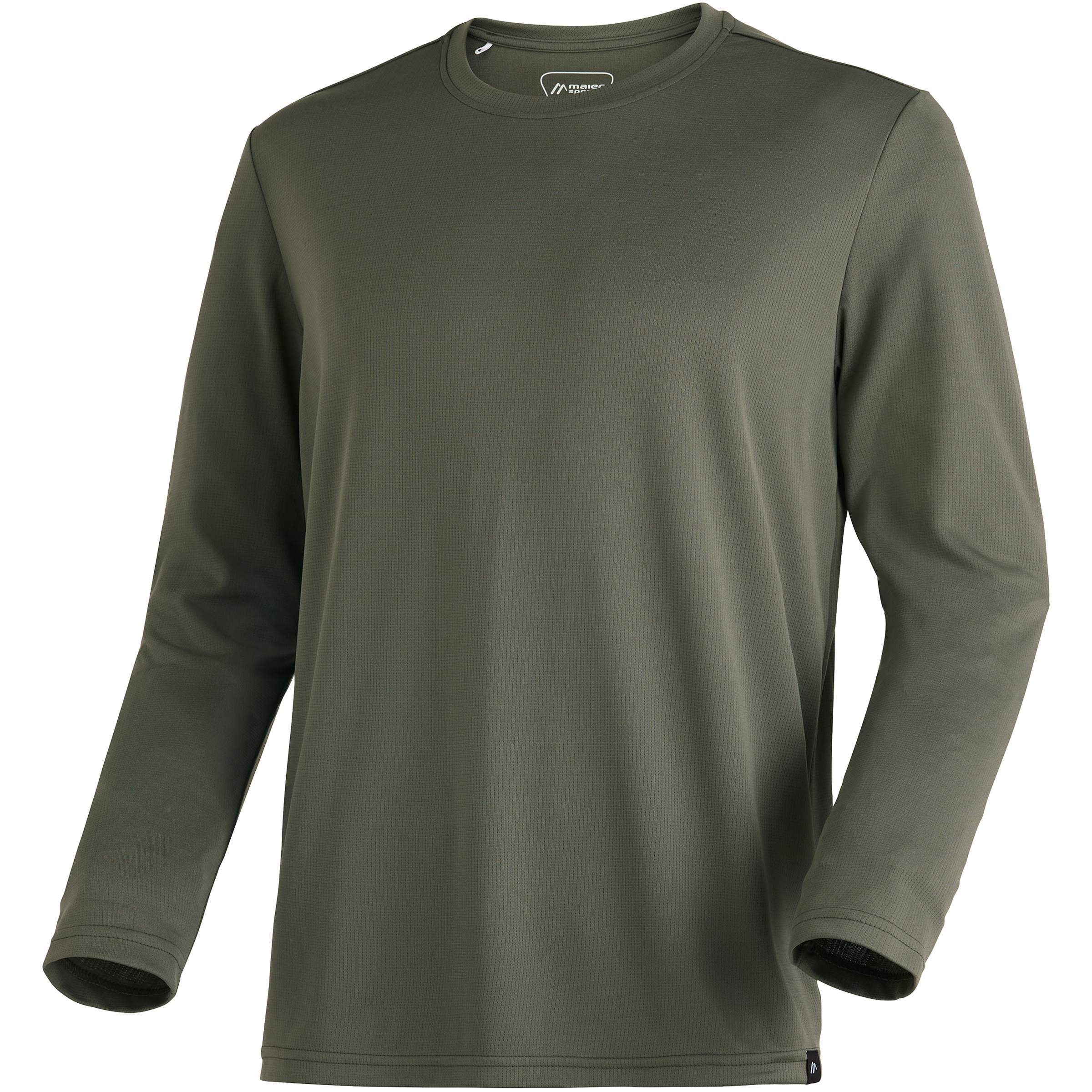 Maier Sports Fav Herren Longsleeves oliv Größe L Trekking Schnell trocknend