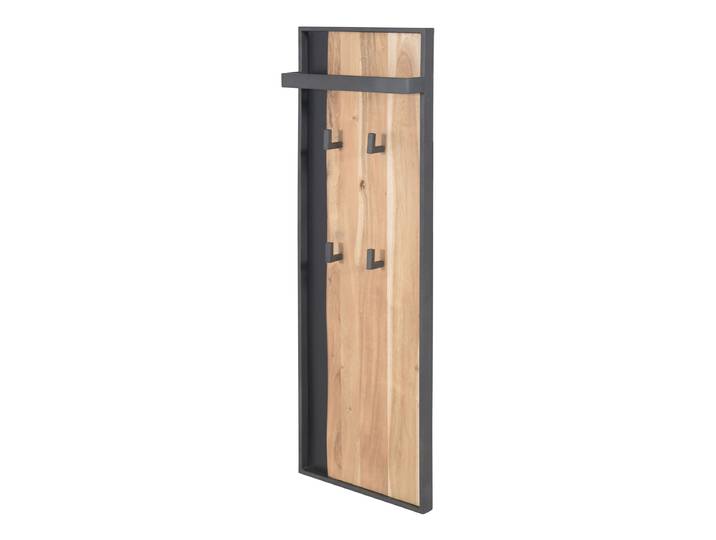 Massives Garderobenpaneel 120cm Braun/Akazie