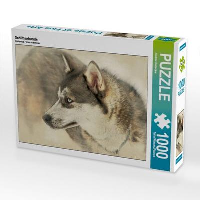CALVENDO Puzzle Schlittenhunde | 1000 Teile Lege-Größe 64x48cm Foto-Puzzle für glückliche Stunden