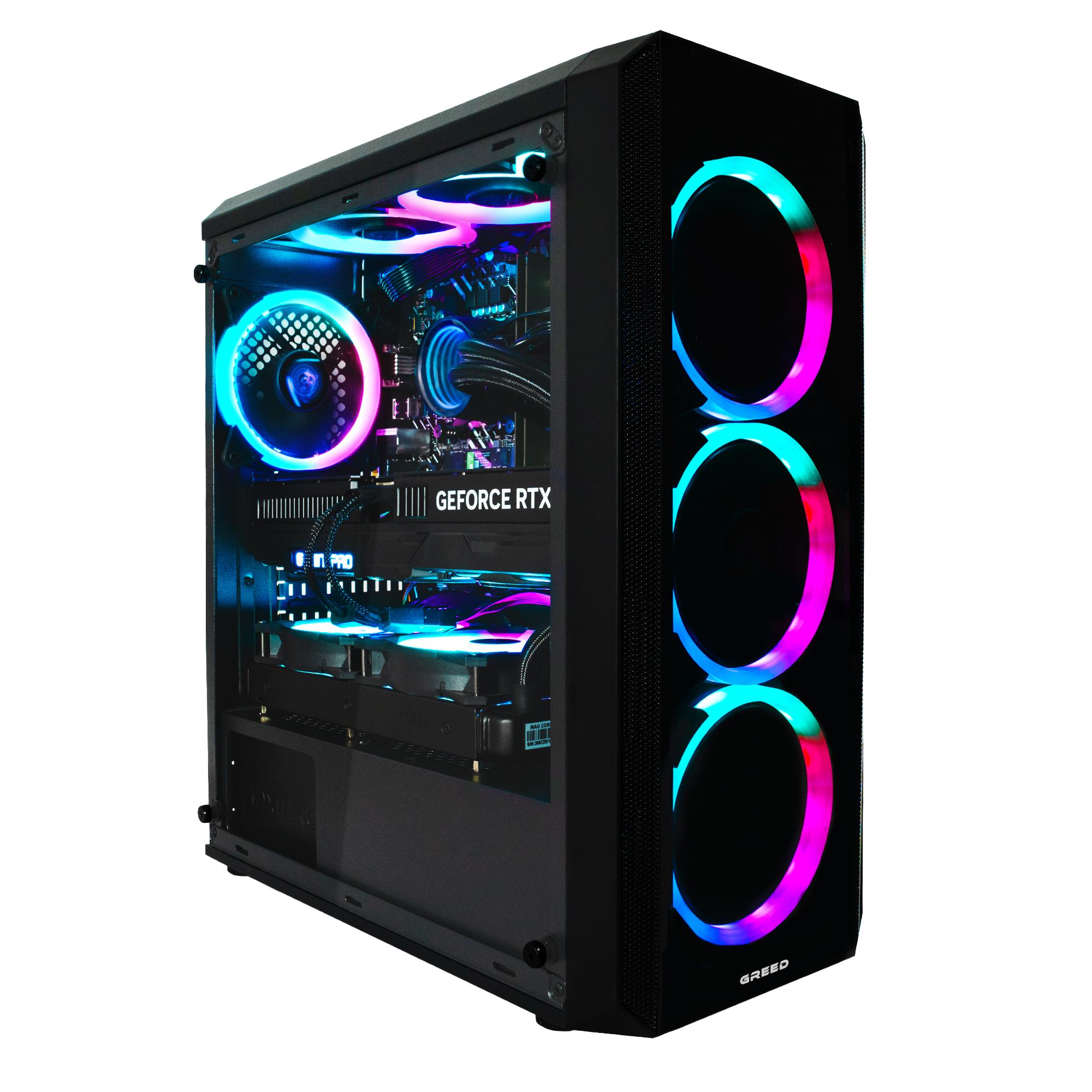Greed MK2 AMD Pro - 4K Gaming PC - AMD Ryzen 7 5700X - AMD Radeon RX 9070 16GB - 4,7 GHz - 16GB RAM & 2 TB SSD - WLAN - Windows 11 Pro