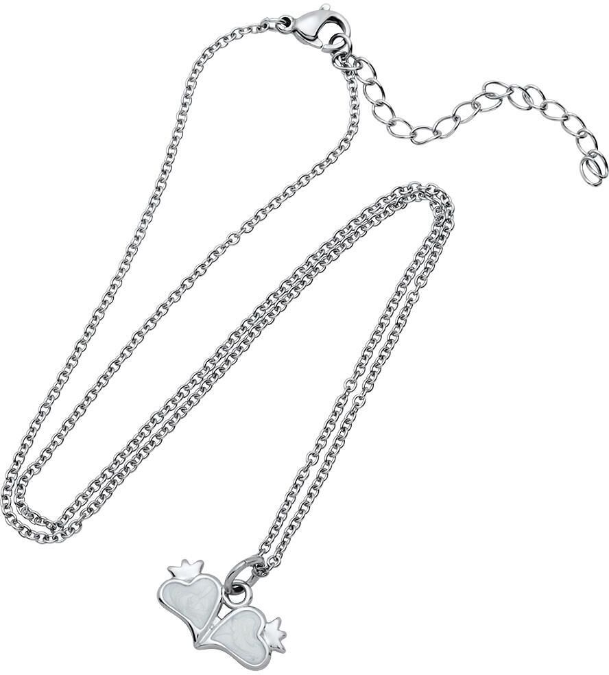 Unique Edelstahlcollier mit Herzanhänger silber