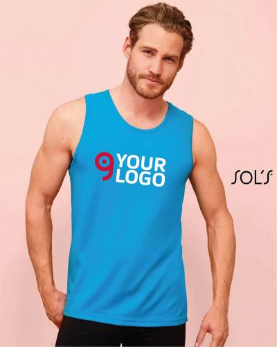 Canotta uomo Lotto Sporty TT, 100% poliestere, medium fit Personalizzate o neutre Sol's