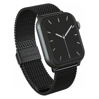 Burga Elegantes Metallgewebe-Armband für Apple Watch (Premium-Mesh_WTCH_Black_42-44mm)