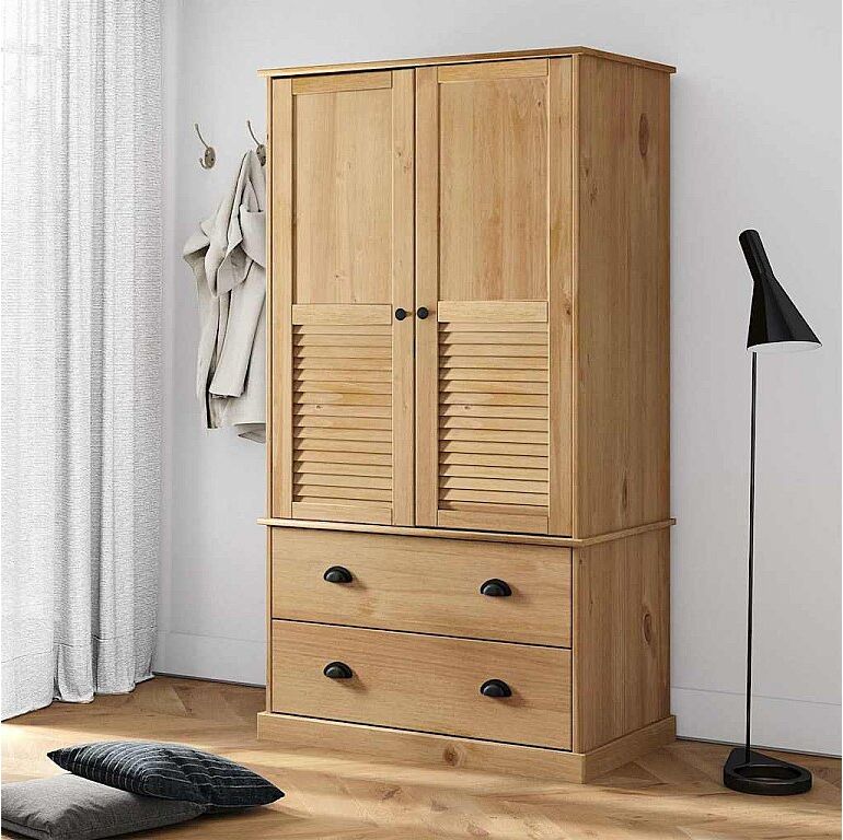 vidaxl Armario VIGO madera maciza de pino 90x55x170 cm