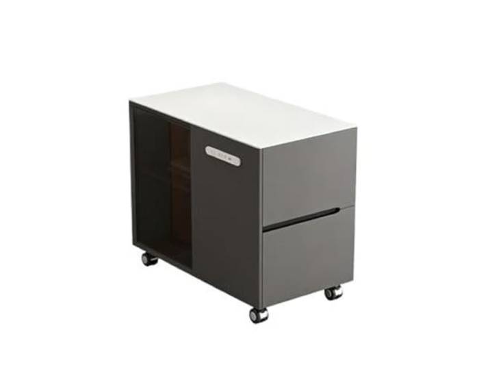 Kaffeebarschrank Sofa-Sideboard mit Rollen. Abnehmbares Sideboard Kleiner Beistelltisch for das Wohnzimmer(Dark Gray)
