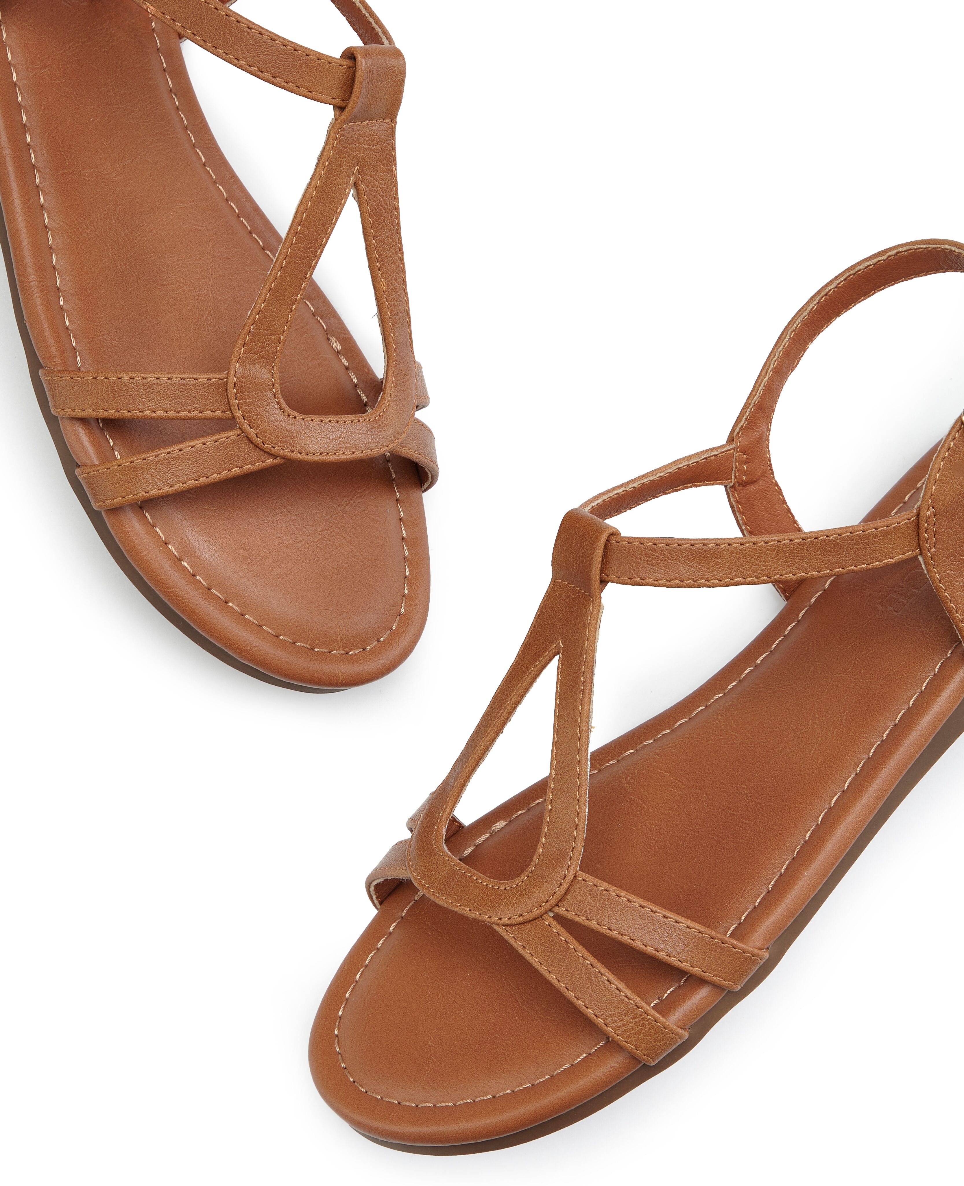 Sandale VIVANCE "offener Schuh", Damen, Gr. 42, braun (camelfarben), Obermaterial: 100% Lederimitat. Decksohle: 100% Lederimitat. Futter: 100% Lederimitat. Laufsohle: 100% Synthetik, unifarben, Schuhe Sandale, Sandalette, Sommerschuh mit raffinierten Riem