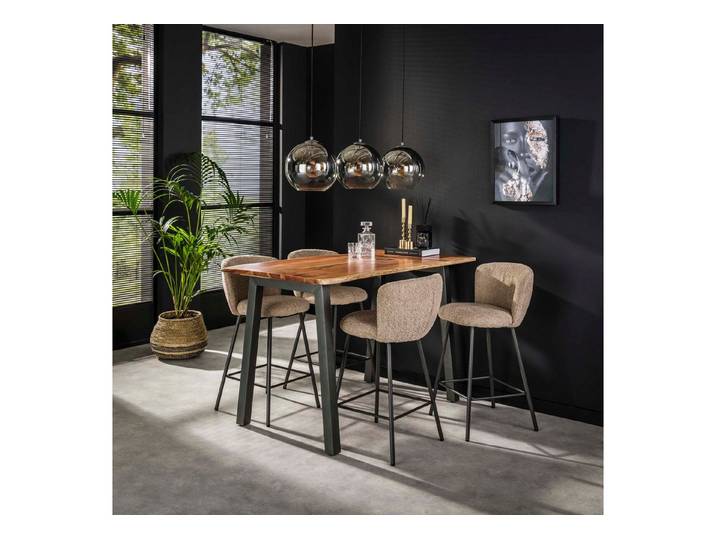 Sitheim® Bartisch Bartisch Edge 147cm / Massiv Akazie, Platte mit natürlicher Baumkante