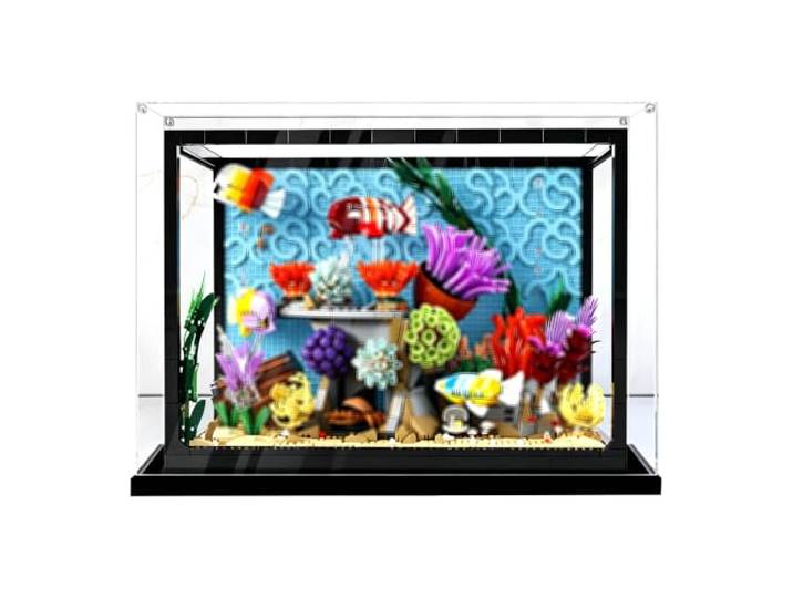 Transparente Acryl-Vitrine für Le-go 10366 Sets (nur Gehäuse) (3 mm schwarzer Sockel)