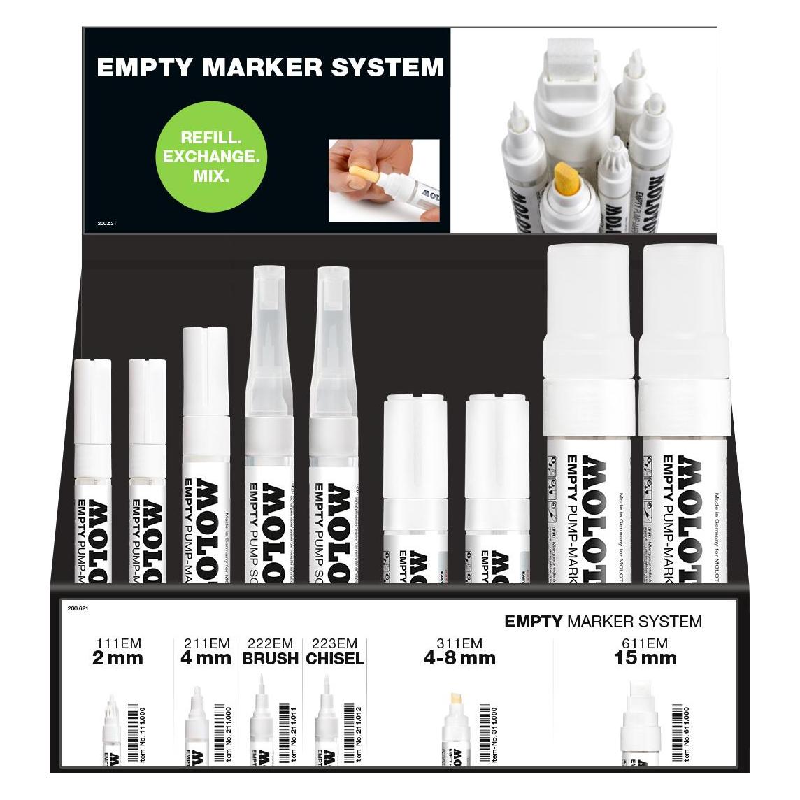 Molotow Display Empty Marker Set Collection (MO200621)