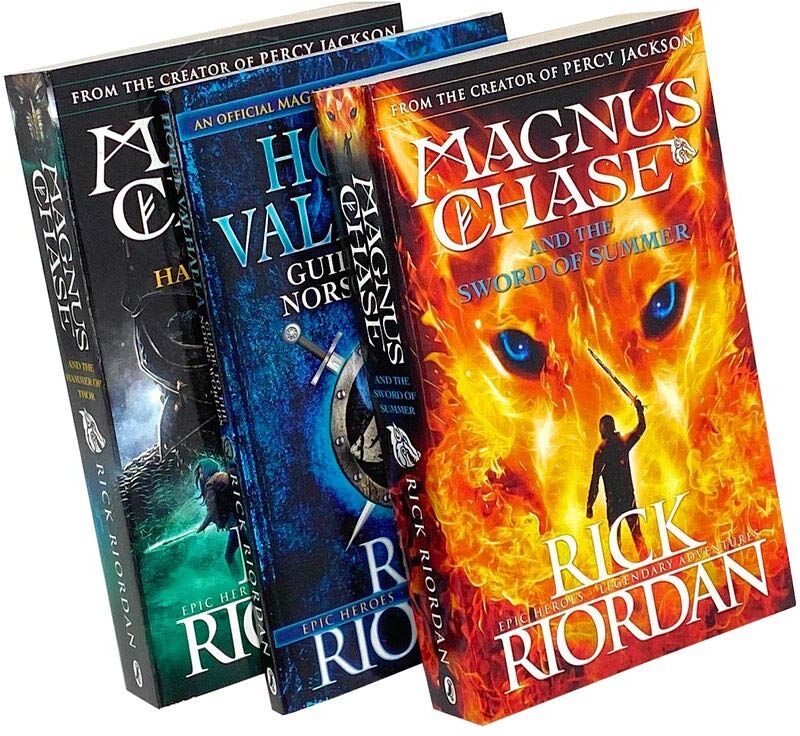 Penguin Rick Riordan Magnus Chase 3 Books Collection Set The Sword Of Summer, The Hammer Of Thor, Hotel Valhalla
