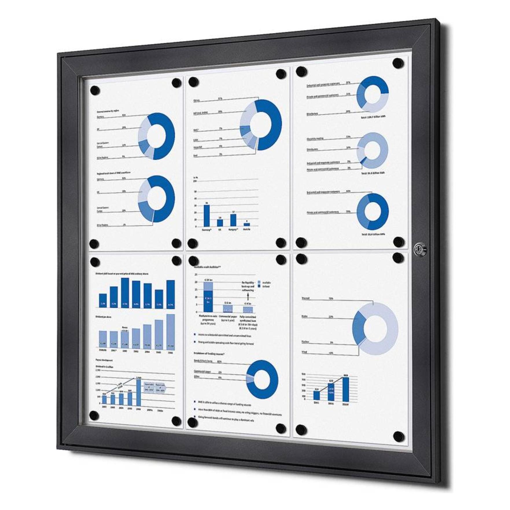 Showdown Displays Showdown Displays Schaukasten schwarz 6x DIN A4 (74.10 x 69.60 cm) (SCS6xA4C9005)