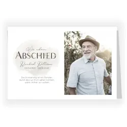 Einladungen Trauerfeier Beerdigung in Weiß im Design "Floraler Abschied" - Musterkarte