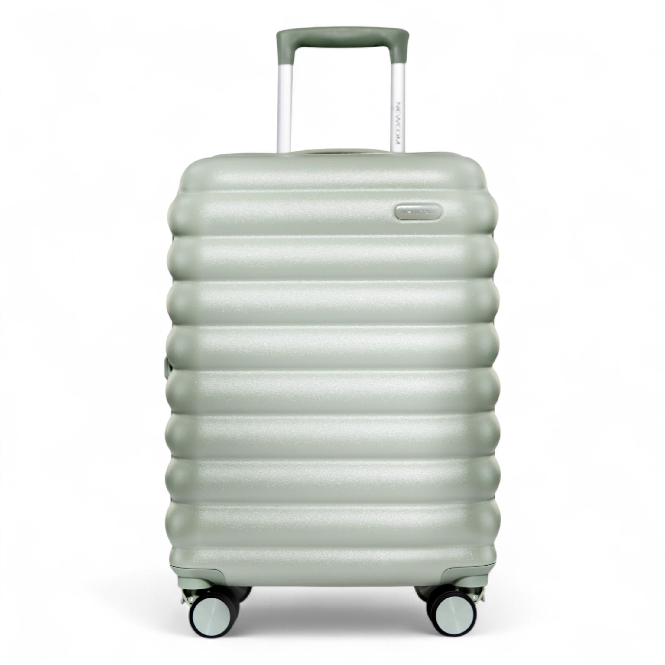 Hartschalen-Kabinenkoffer, 37 x 22 x 55 cm, Grün, TSA-sicher, geeignet für Easyjet, Ryanair