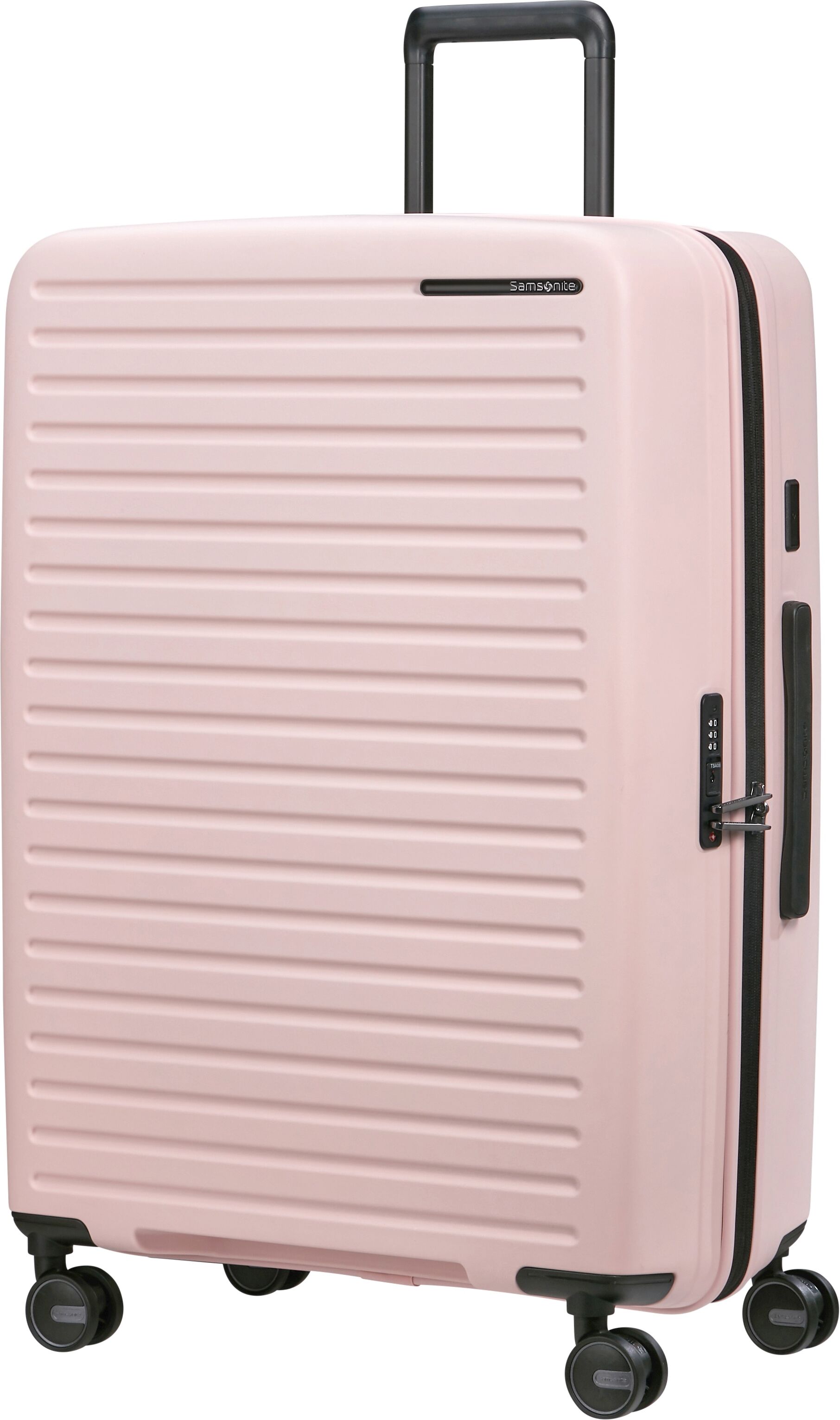 Hartschalen-Trolley SAMSONITE "RESTACKD, verschiedene Größen und Farben", Gr. B/H/T: 51cm x 75cm x 29cm 99 l, rose, Polypropylen, unifarben, Koffer, für Urlaub, Reise, Ferien und Geschäftsreise, mit Volumenerweiterung