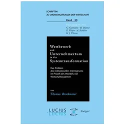 Wettbewerb und Unternehmertum in der Systemtransformation, Fachbücher von Thomas Brockmeier