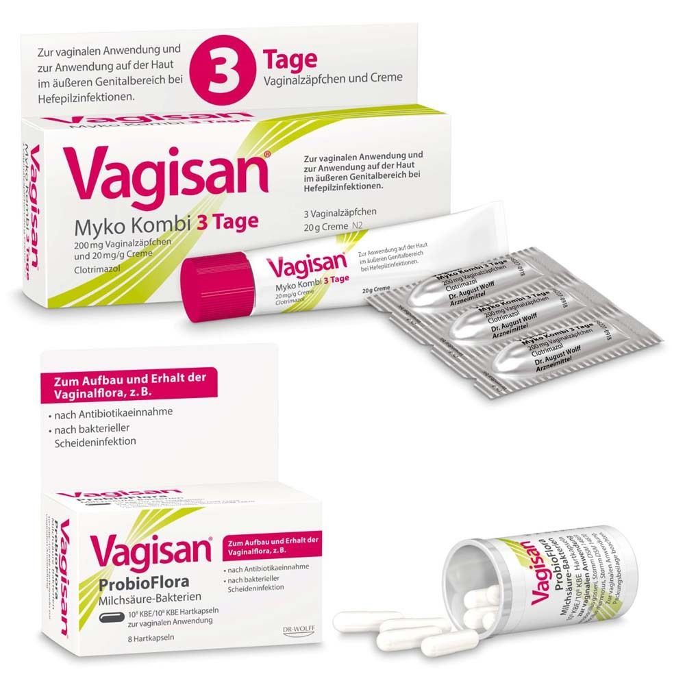 Vagisan Myko Kombi 3-Tage + ProbioFlora Milchsäure-Bakter.Vaginalkaps. 1 St Set