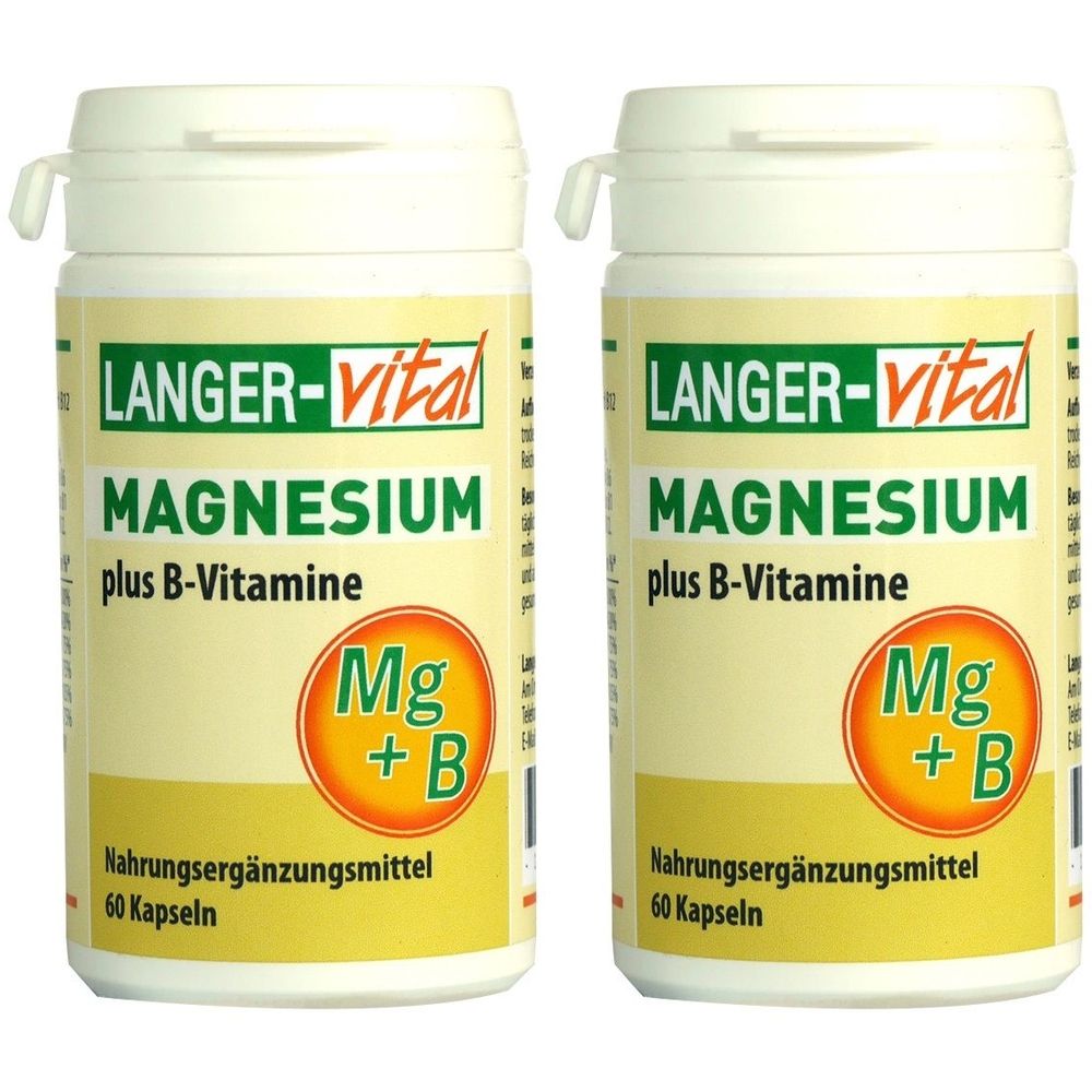 Magnesium 375 mg+B-Vitamine Kapseln 2x 2x60 St