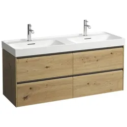 Laufen Meda Waschtischunterschrank H4216440112671 128,4x51,5x44,8cm, 4 Schubladen, wildeiche