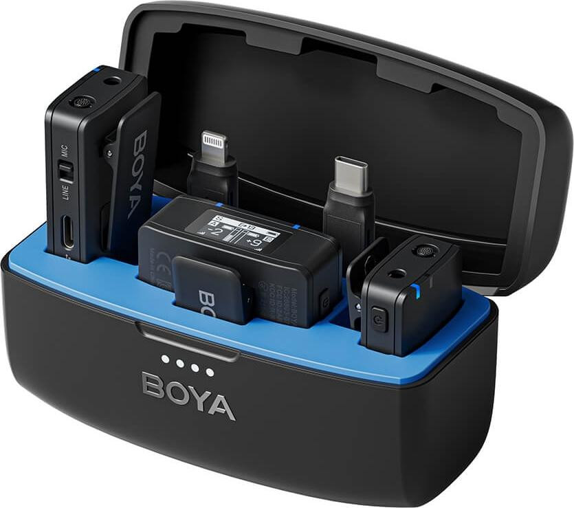Boya Boyamic 1 draadloze microfoonset met 1 zender en 3 ontvangers