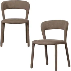 Tchibo - 2 Woood Esszimmerstühle »Noble« - 51x56x76cm - taupe -