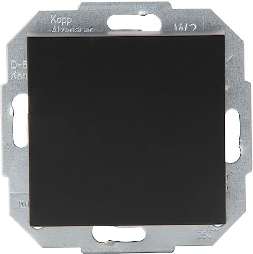 Kopp ATHENIS Universele inbouwschakelaar - Mat zwart - 10AX - IP20