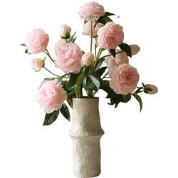 Botane Künstlicher Blumenstrauß Pfingstrosen 72 cm, rosa