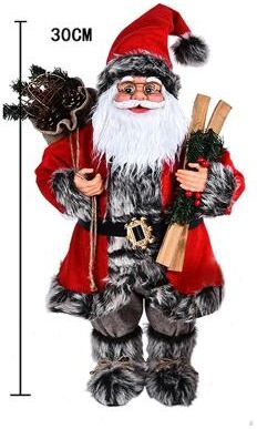 Inspire Select Standing Santa Claus Christmas Figurine Festive Holiday Window & Table Decoration a15