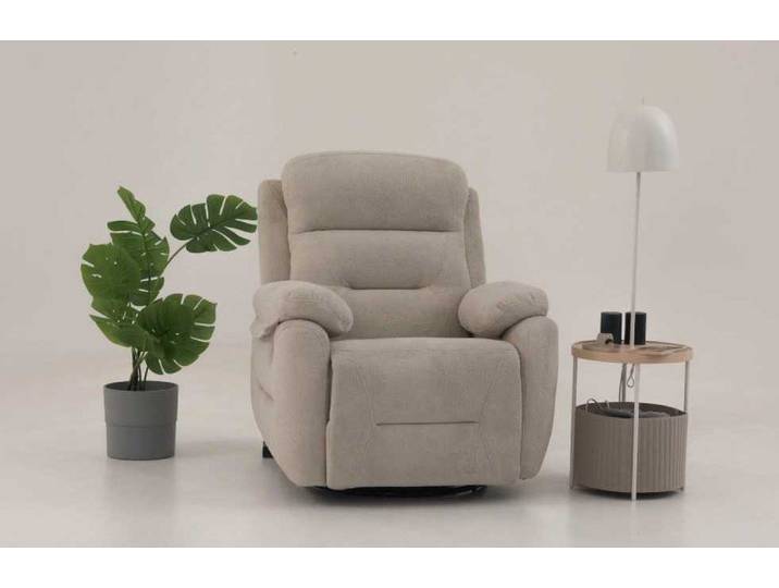 JVmoebel Relaxsessel Komfort Relaxsessel Beige mit ausklappbarer Fußstütze Design (1-St), Made in Europa