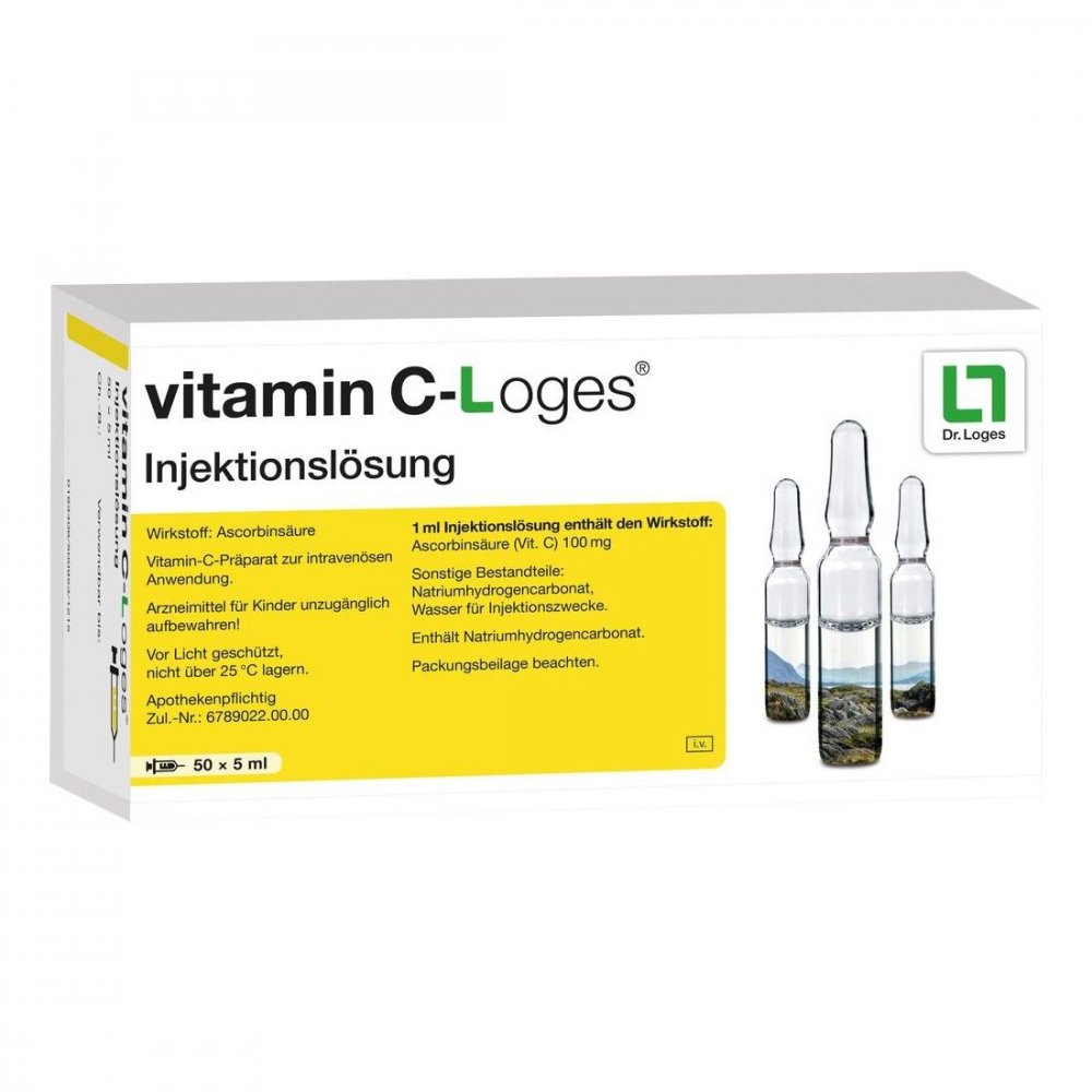 Dr. Loges + Co. GmbH Vitamin C Loges 5 ml Injektionslösung 02841318