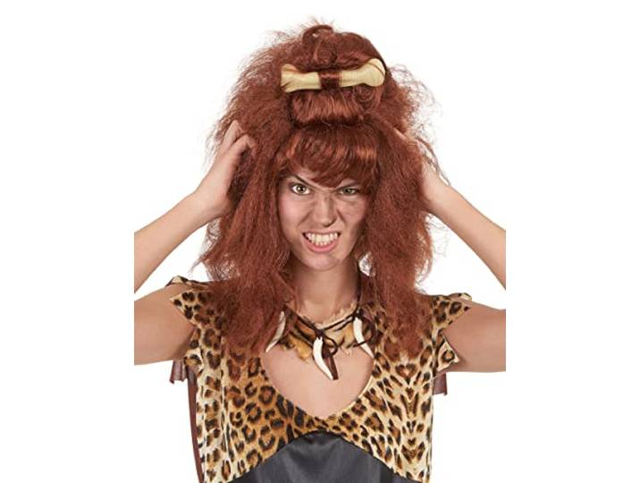 DEGUISE TOI - Bruine holbewoner pruik voor dames F