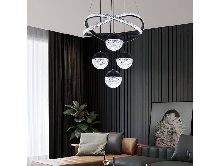 Lustre LED moderne, trois couleurs LED, éclairage nordique pour restaurant, lustre de salon, lampe suspendue, luminaire