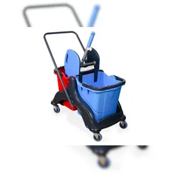 Plock GmbH SemyTop Doppelfahrwagen | Reinigungswagen | 2 x 25 L