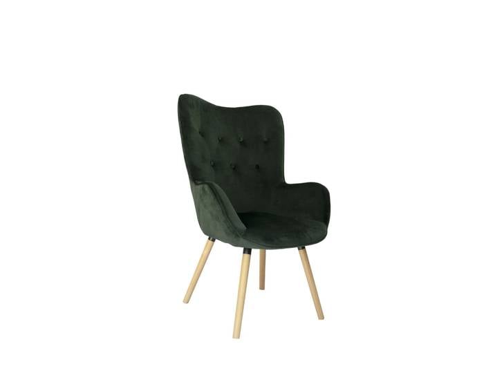 Dunkelgrüner Samtsessel COZY