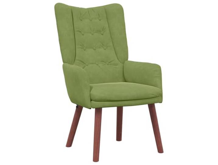 Fisinber Sessel Hellgrün, Samtsessel mit Massivholzbeinen, 63x67x94 cm Gemütlicher Ruhesitz für Wohnzimmer und Schlafzimmer mit weicher Polsterung, breiten Lehnen und 110 kg Tragkraft.