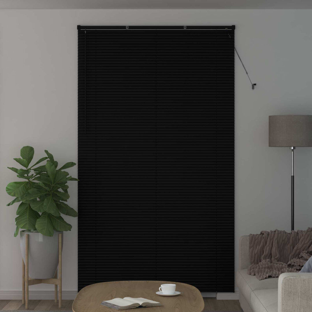 Metro Horizontal/Venetian blind Black 130cm W X 213cm L