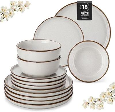 Vancasso LOIRE Glossy Sesame Glaze Stoneware Dinnerware Set