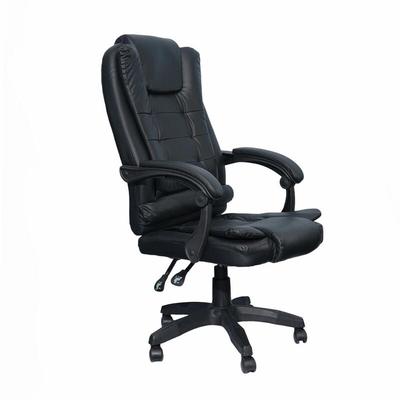 DASCK Bürostuhl Verstellbar und Liegefähig, Kunstleder, 360° Drehbasis – DASCK-SILLON-NEGRO