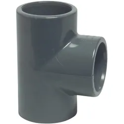 Profec, Rohrverbindungstechnik, T-Stück 90° PVC-U 40 mm Klebemuffe 16bar Grau KIWA (T-Verbindung)