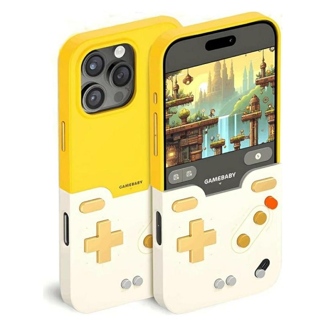 BitmoLab Case GAMEBABY with controller for iPhone 16 Pro Max yellow (Apple iPhone 16 Pro Max) (AF4002)