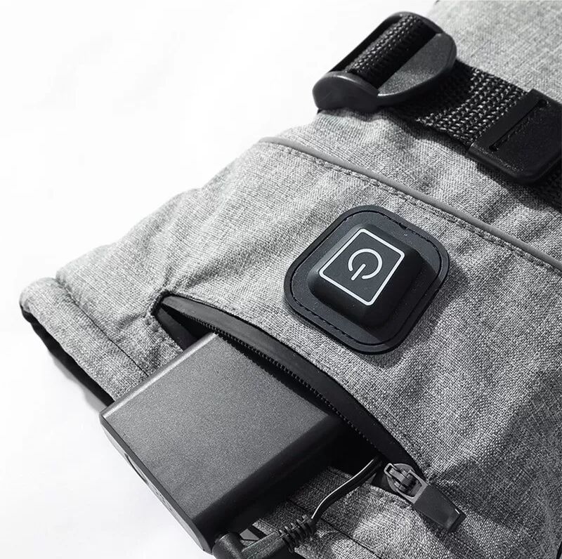 INF Wiederaufladbare beheizbare Handschuhe - Schwarz, einstellbare Temperatur, wasserdicht, mit 2 x 5000mAh Batterien