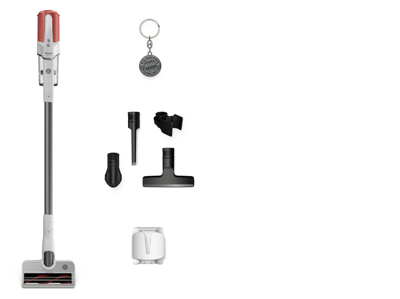 Miele Duoflex HX1 FC Bayern Edition Handstaubsauger Beutellos bis 55 min Laufzeit Micro (Grau, Rot, Weiß) 12920050