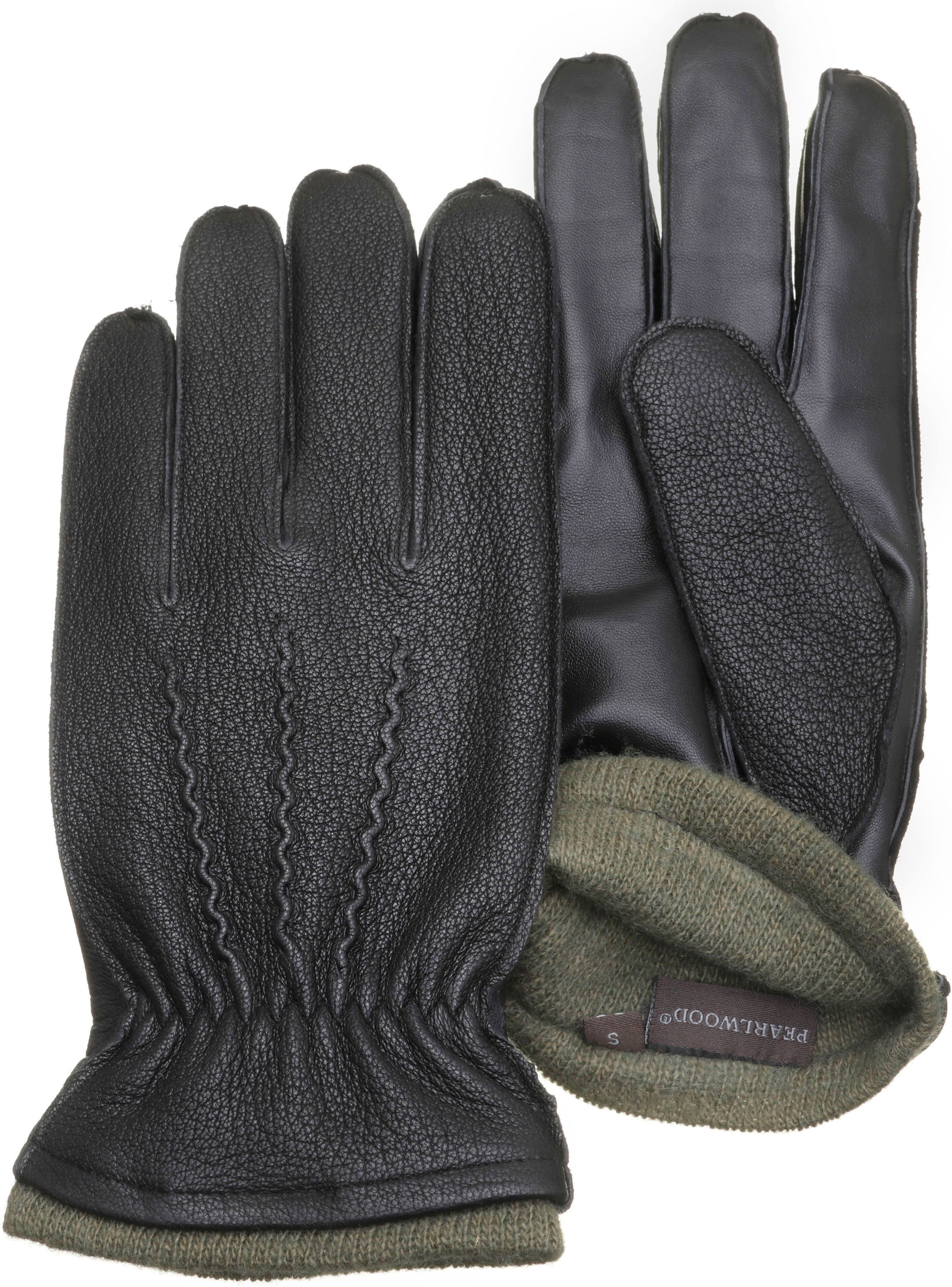 Lederhandschuhe PEARLWOOD "Miles", Herren, Gr. 9.5, schwarz, Schafsleder, unifarben, Handschuhe Lederhandschuhe, Touchscreen proofed - 10 Finger System schwarz 9.5