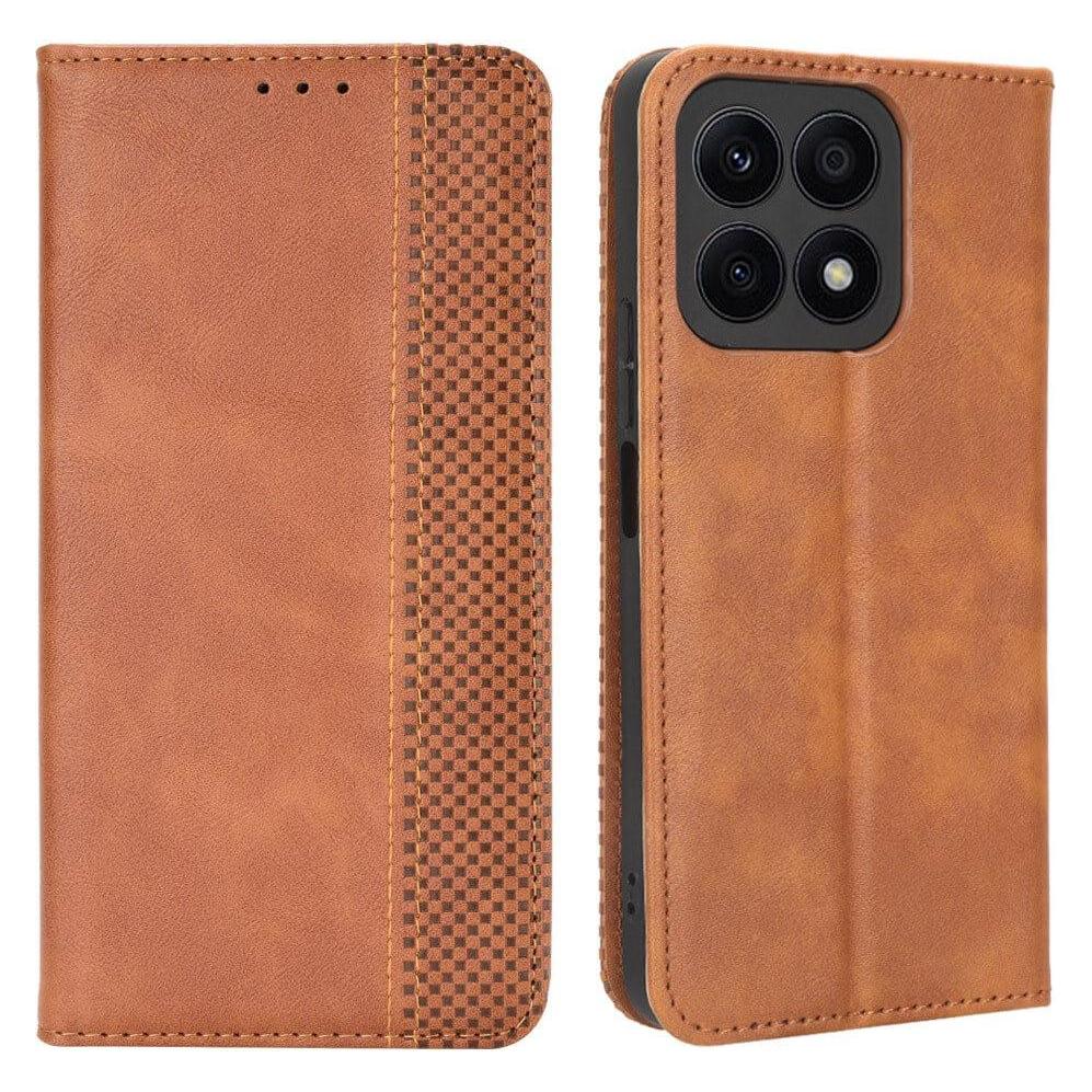 Cover-Discount Honor X8a - Vintage Flip Case Hülle braun (Honor X8a) (660130848D)