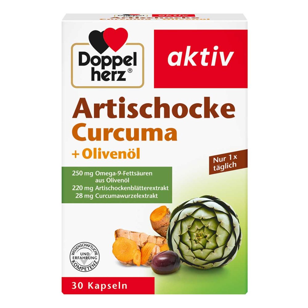 Queisser Pharma GmbH & Co. KG Doppelherz Artischocke + Olivenöl + Curcuma Kapsel (n) 04700645