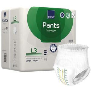 Abena Inkontinenz-Pants Premium L3, Unisex, Größe L (100-140cm), EInweg, 8 Tropfen, 15 Stück