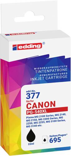 Edding Druckerpatrone ersetzt Canon PG-540XL Kompatibel Schwarz EDD-377 18-377