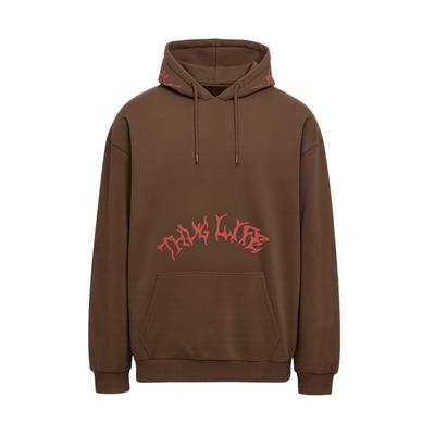 Kapuzenpullover THUG LIFE "Thug Life Thug Life Ink Hoodies", Herren, Gr. XL, braun, 80% Baumwolle, 20% Polyester, mehrfarbig, normal, ohne Ausschnitt, Pullover Kapuzenpullover